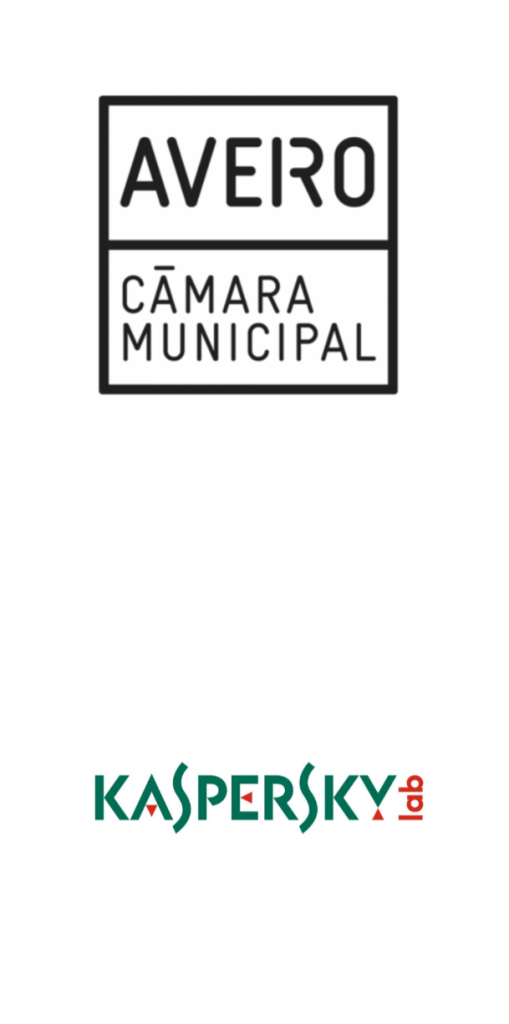 Logotipo Cámara Municipal Aveiro y Logotipo KasperskyLab