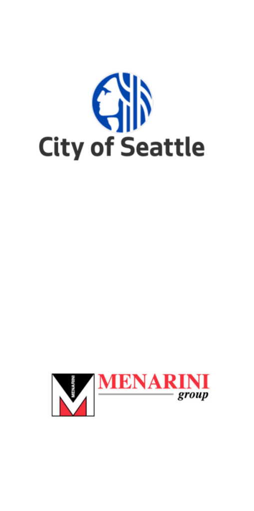 Logotipo City of Seattle y Logotipo Menarini Group
